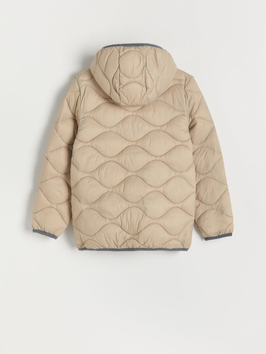 Insulated jacket with hood - beige - RESERVED - 2