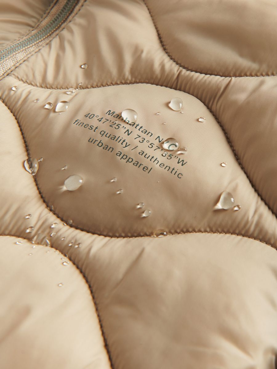 Insulated jacket with hood - beige - RESERVED - 3