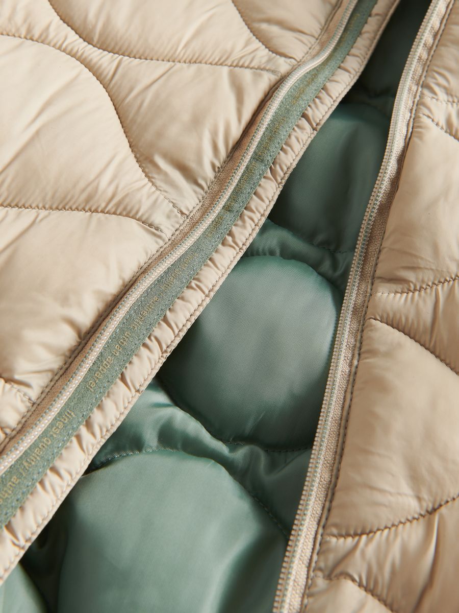 Insulated jacket with hood - beige - RESERVED - 4