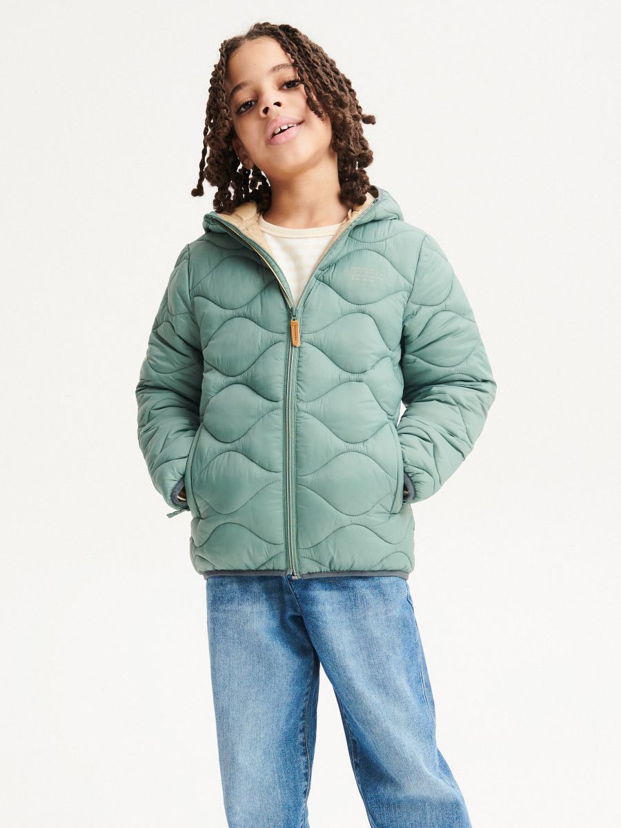 Insulated jacket with hood - teal green - RESERVED - 10