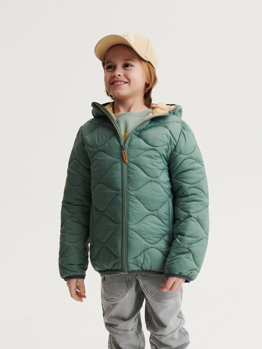 Insulated jacket with hood - teal green - RESERVED - 8