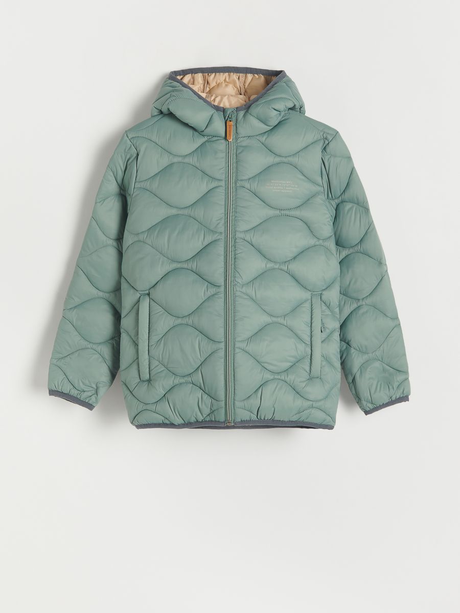 Insulated jacket with hood - teal green - RESERVED - 2