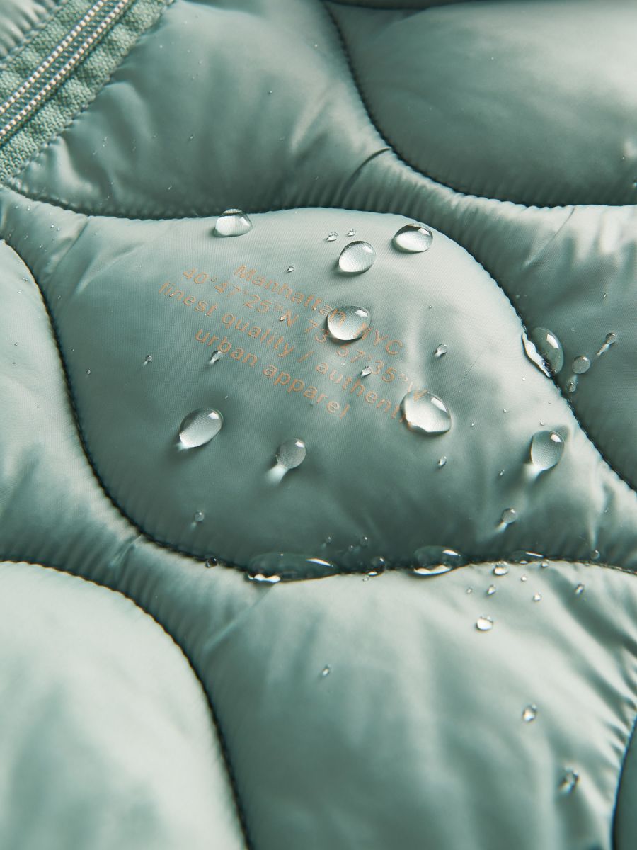 Insulated jacket with hood - teal green - RESERVED - 5
