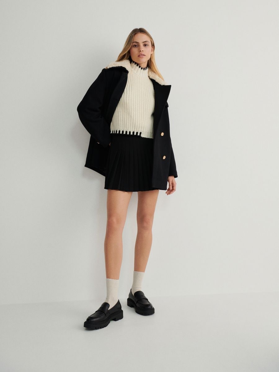 Col roulé on sale veste