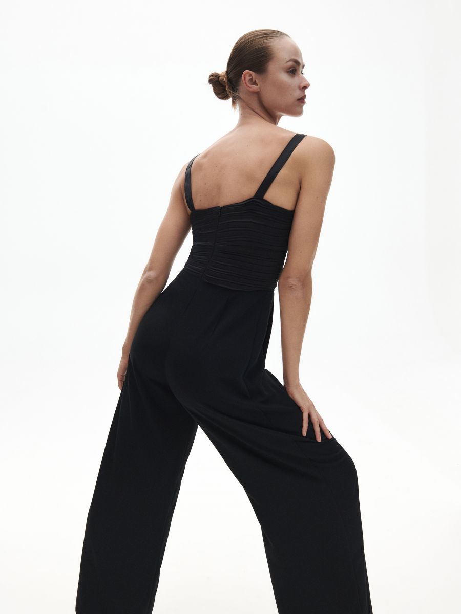 Plain jumpsuit - black - RESERVED - 5