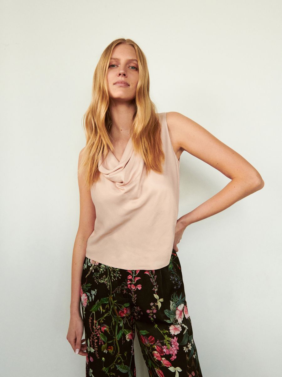 Viscose blouse - nude - RESERVED - 3