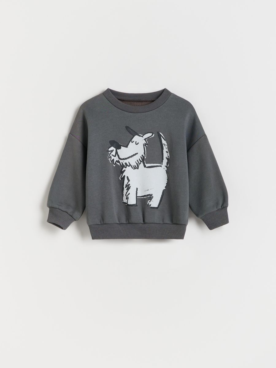 Sweatshirt med print - light grey - RESERVED