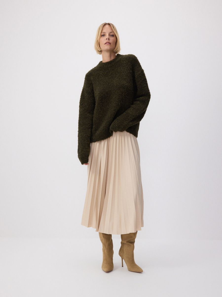 Maxi jupe plissée clearance
