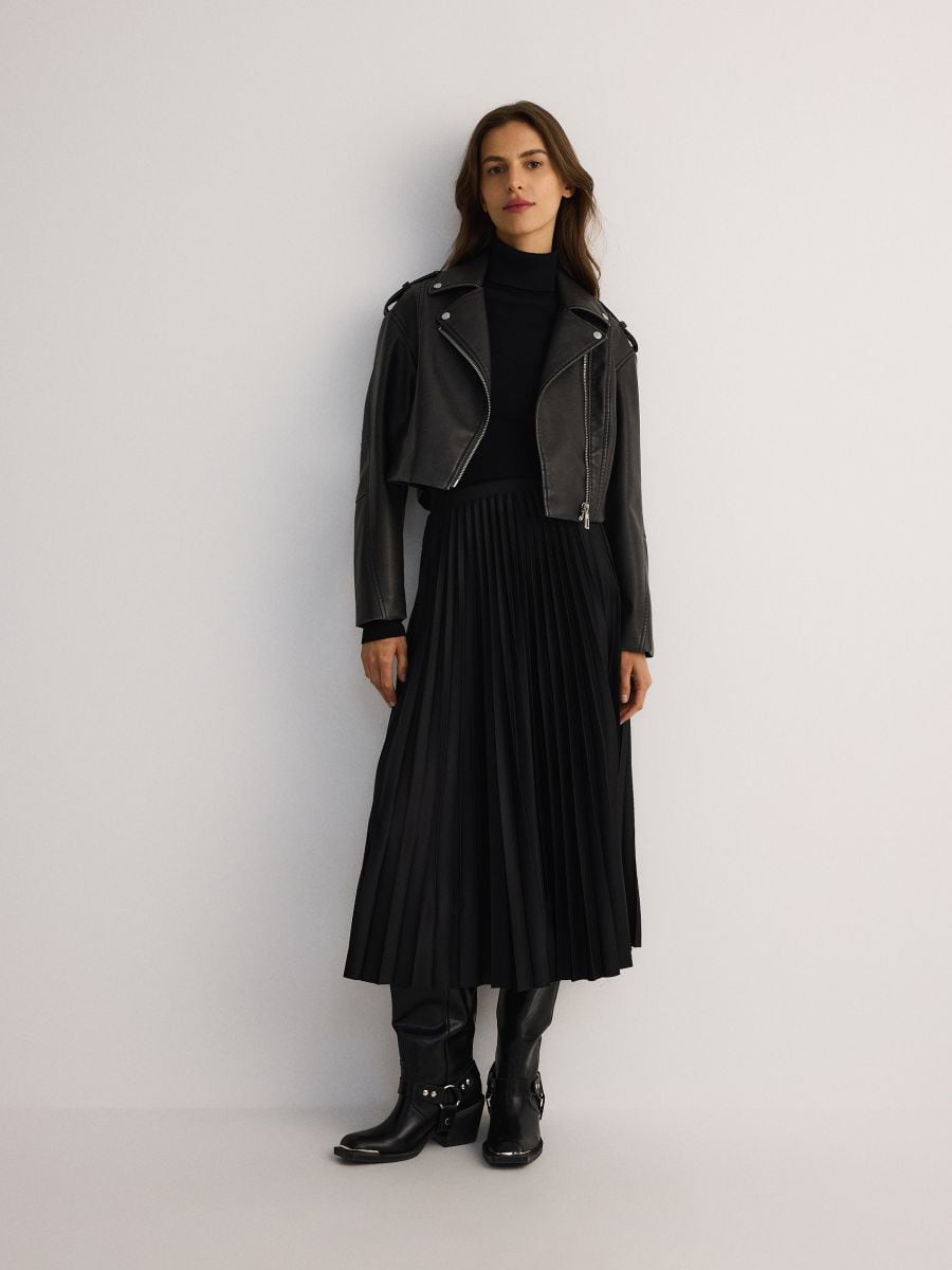 Pleated maxi skirt - black - RESERVED - 2