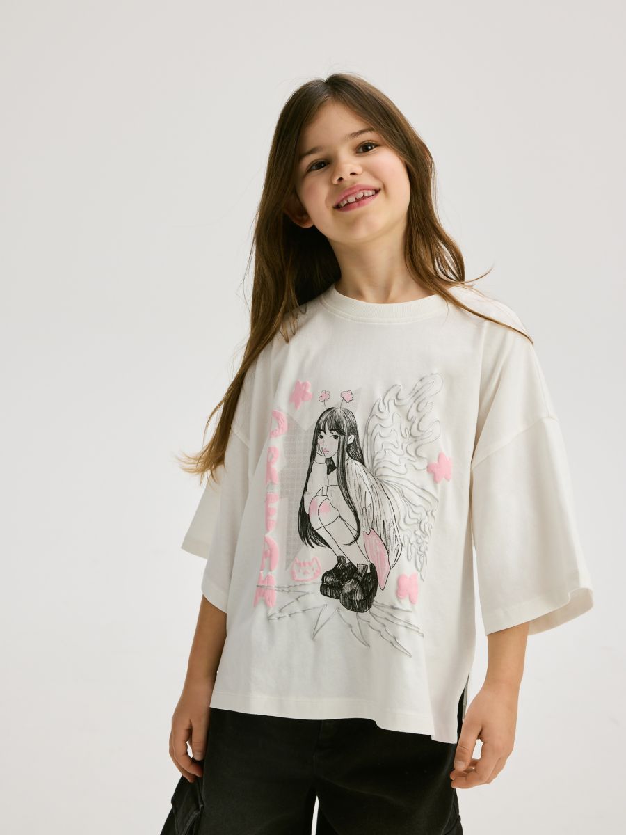 T-shirt with print - cream - RESERVED - 4