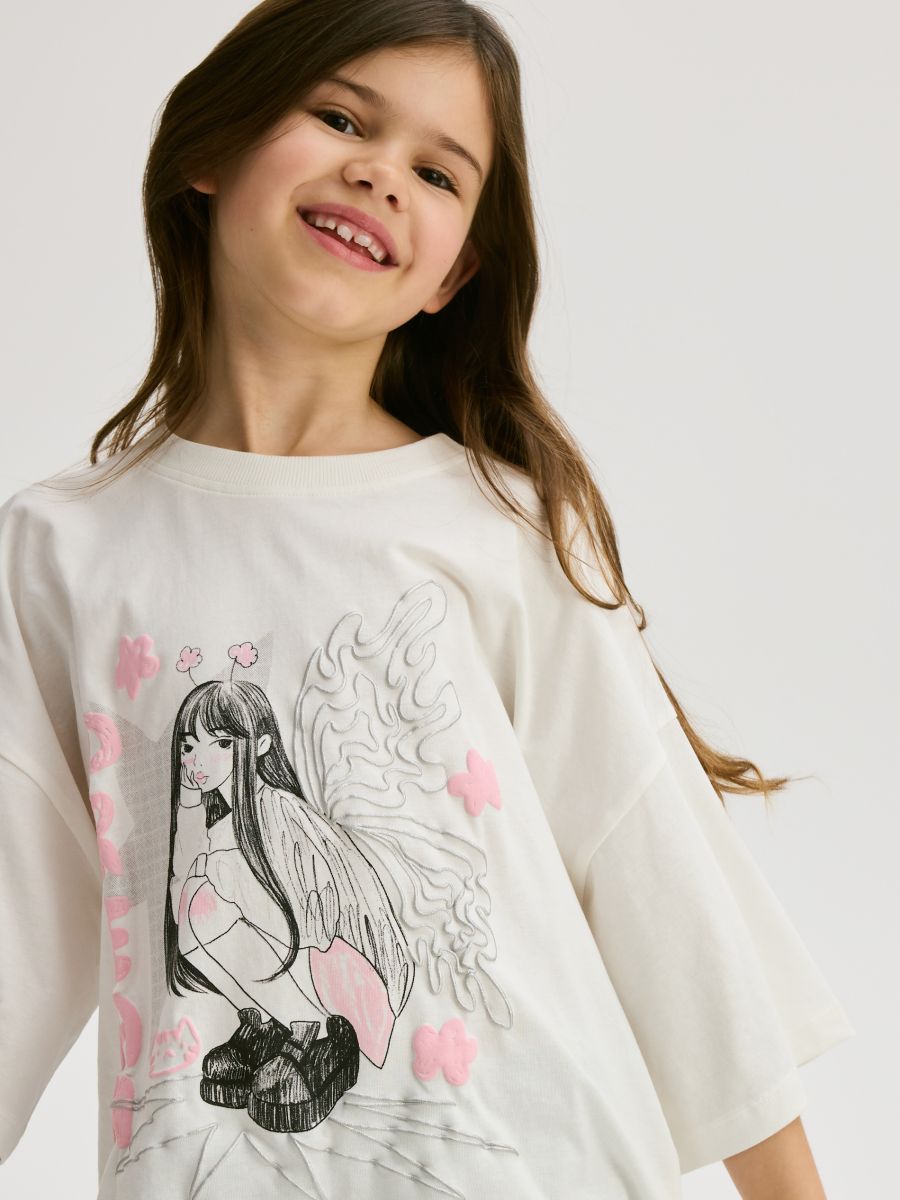 T-shirt with print - cream - RESERVED - 2