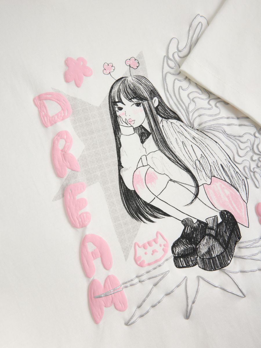 T-shirt with print - cream - RESERVED - 6