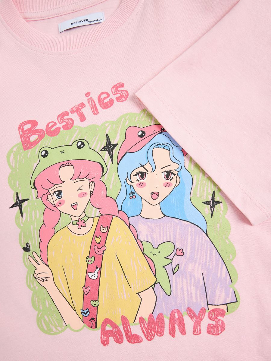 T-shirt with print - pastel pink - RESERVED - 2