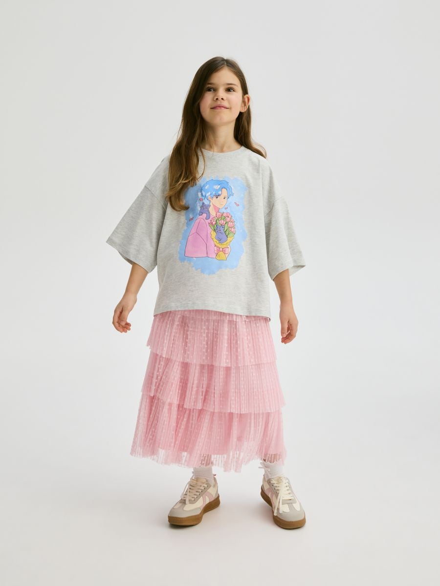 T-shirt with print - light grey - RESERVED - 3