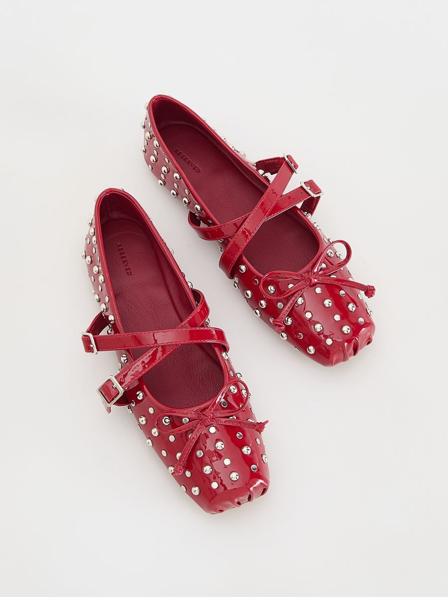 LADIES` BALLERINAS - maroon - RESERVED - 3