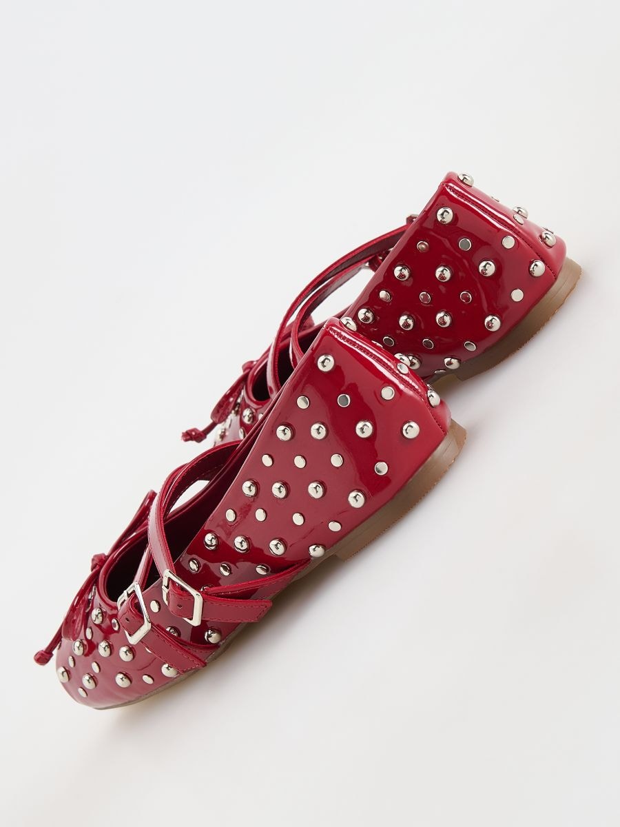 LADIES` BALLERINAS - maroon - RESERVED - 4