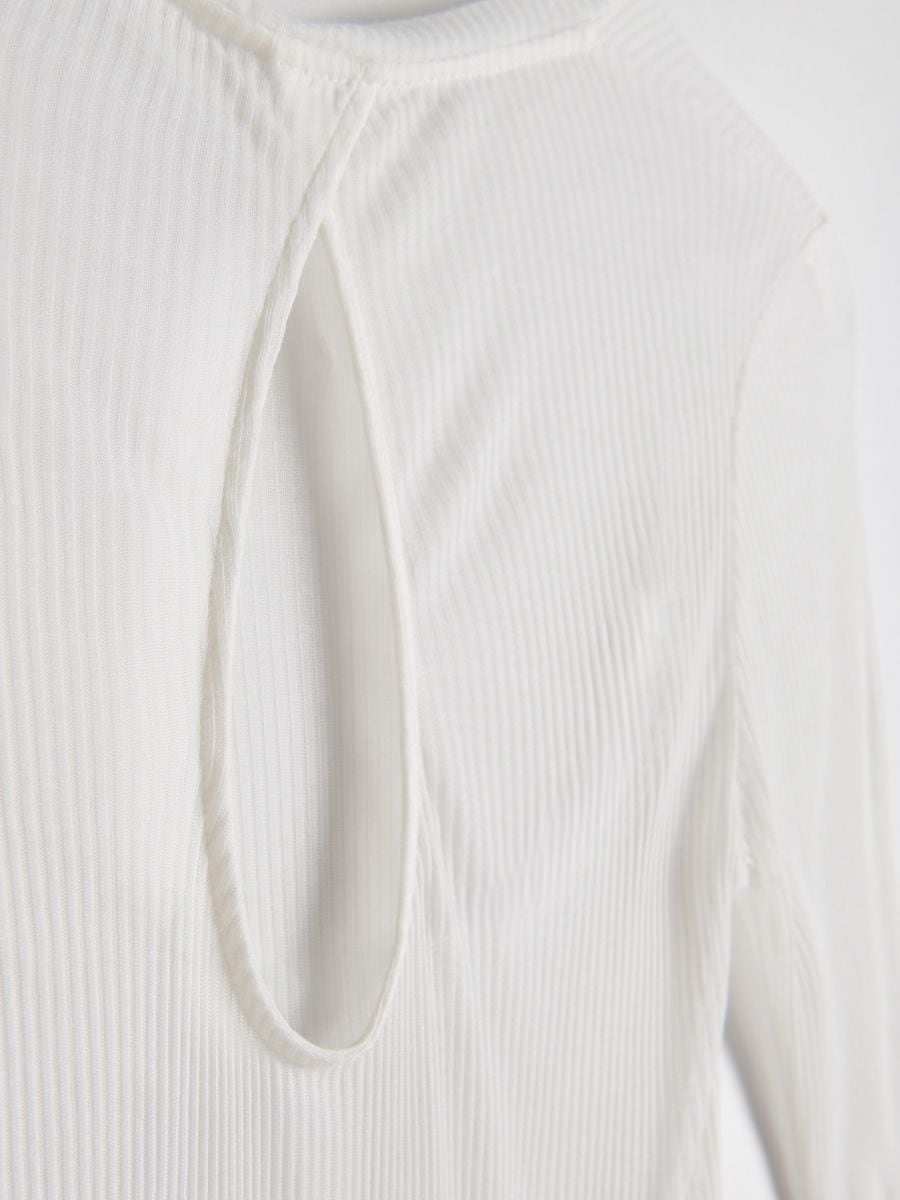 Maglia trasparente in modal - nude - RESERVED - 6