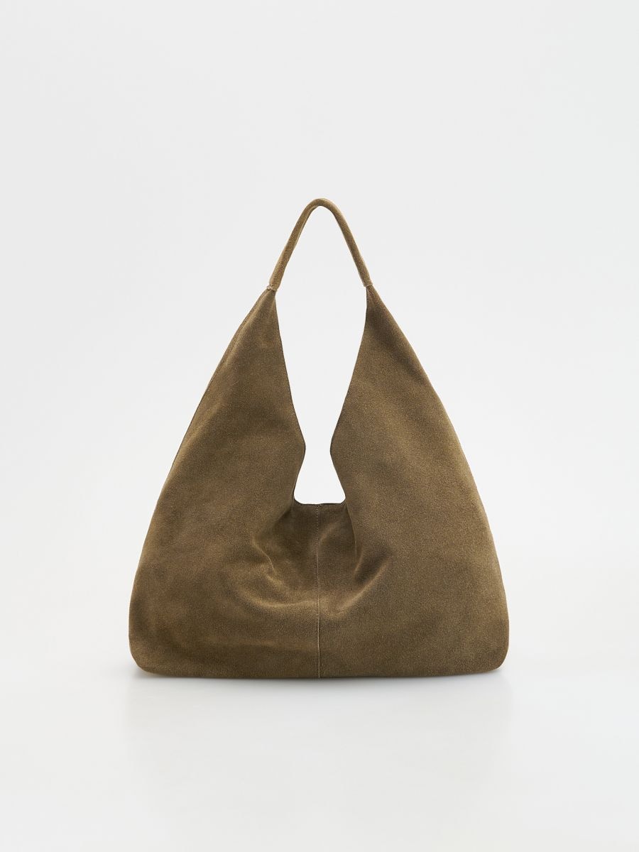 Veste avec col en daim - taupe - RESERVED - 3