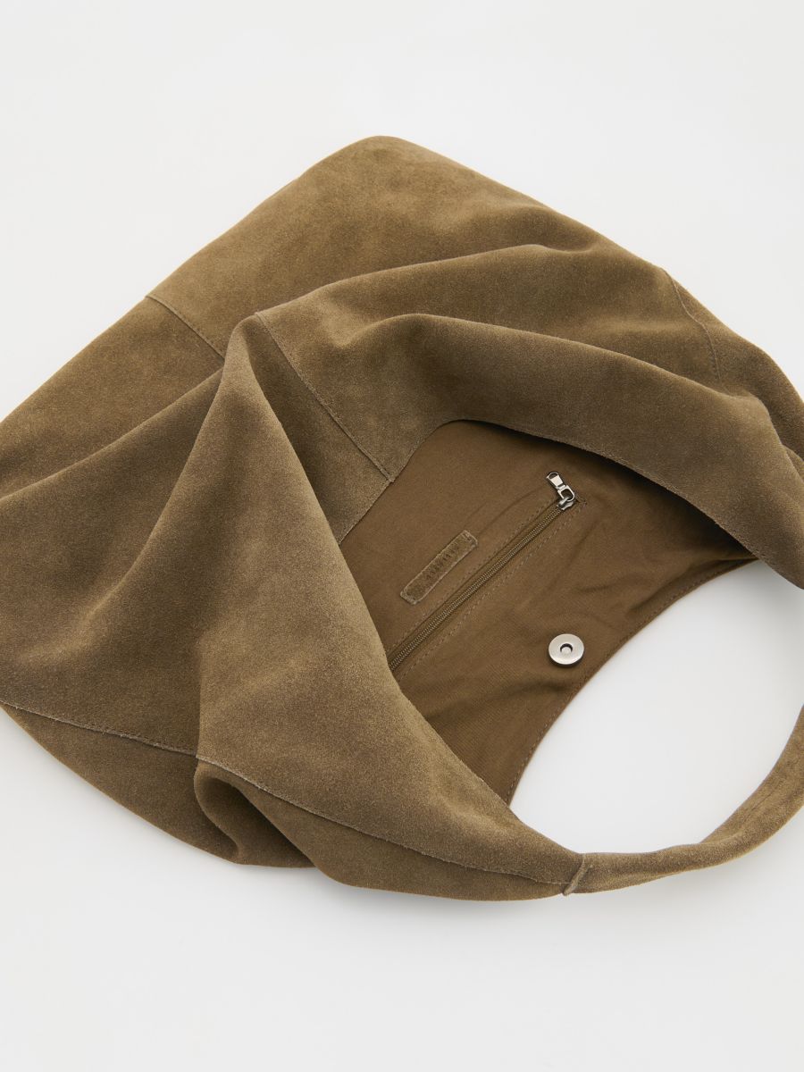 Veste avec col en daim - taupe - RESERVED - 5