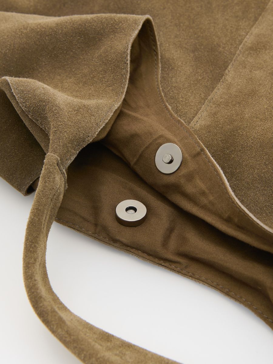 Veste avec col en daim - taupe - RESERVED - 6