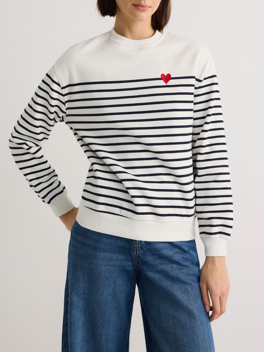 Sweat en coton brodé - Multicolore - RESERVED - 3