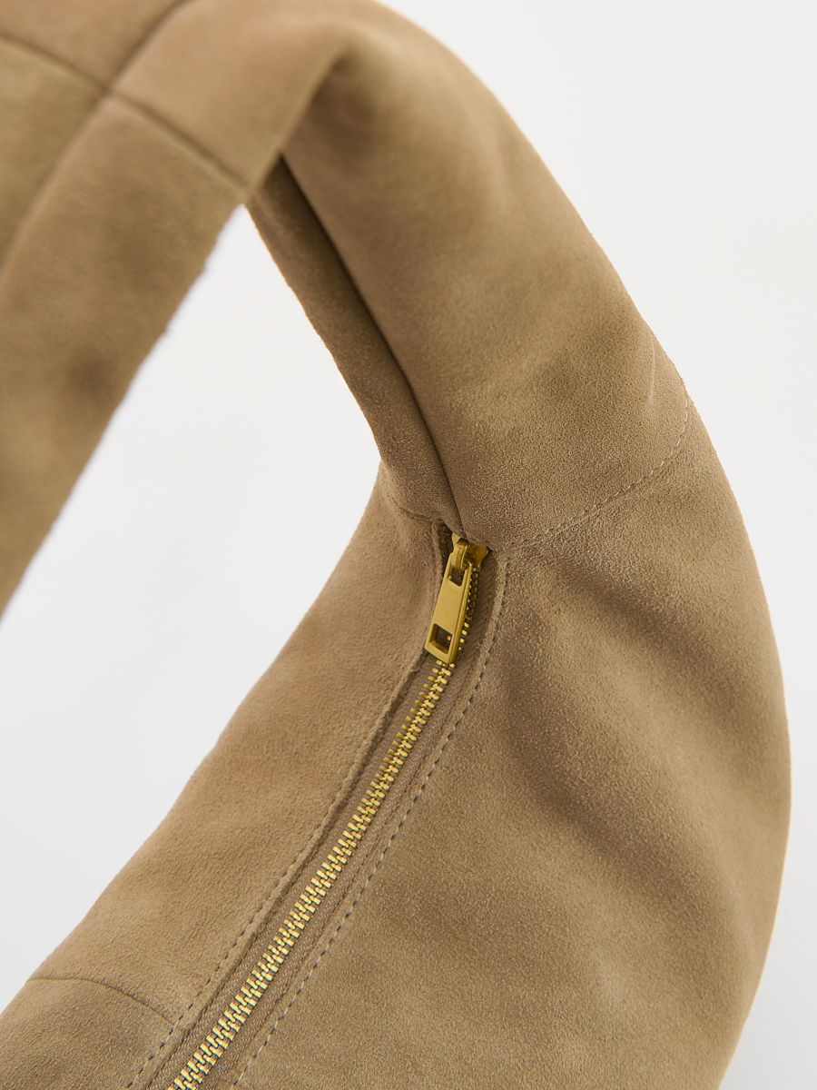 Veste avec col en daim - Beige - RESERVED - 3