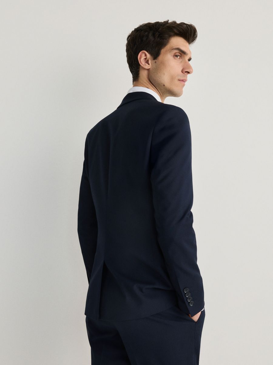 Slim fit blazer - navy - RESERVED - 3