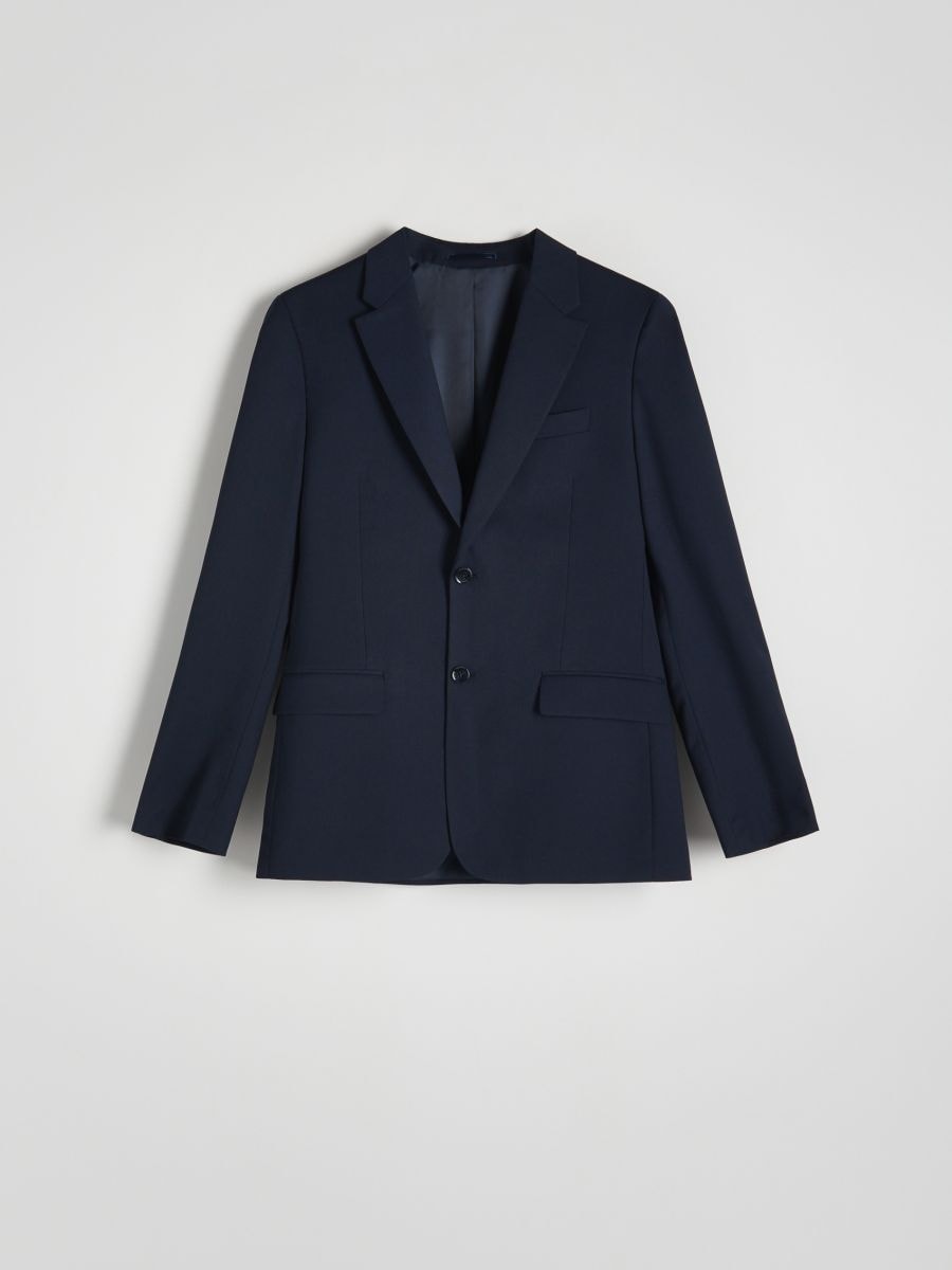 Slim fit blazer - navy - RESERVED - 4