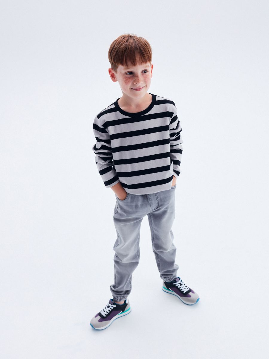 Elastic jogger jeans - light grey - RESERVED - 4