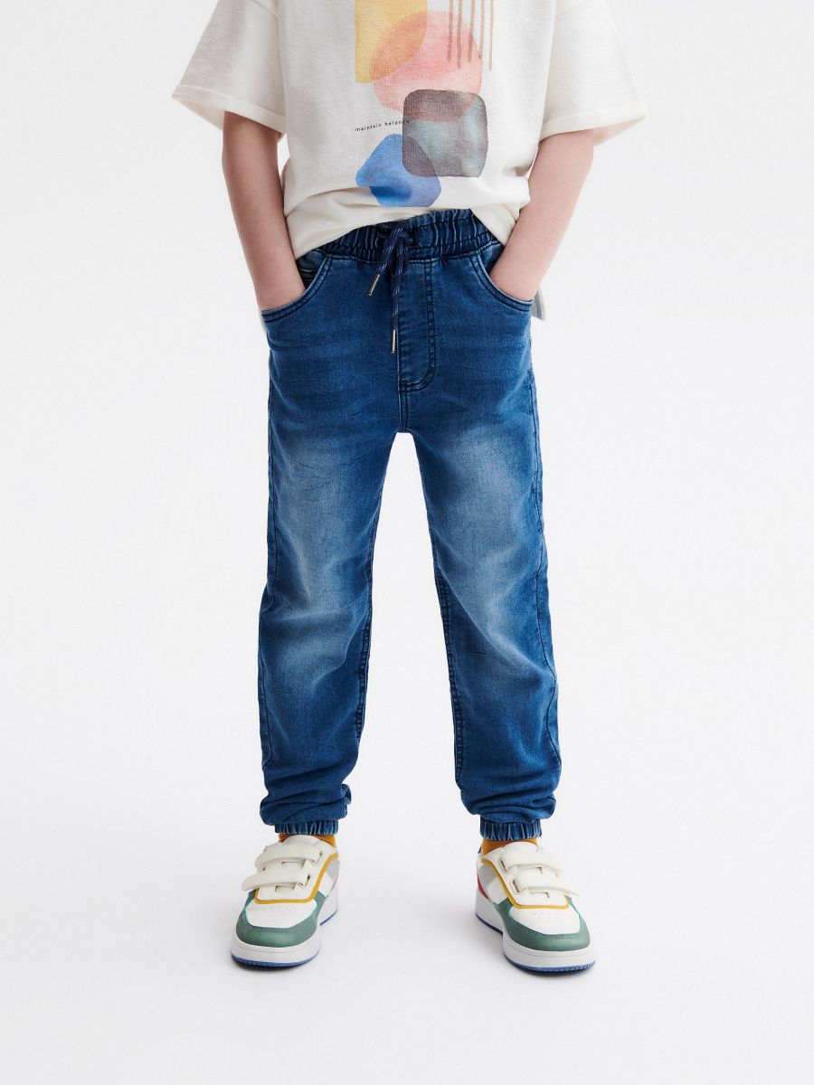 Elastické džíny jogger - modrá - RESERVED - 4