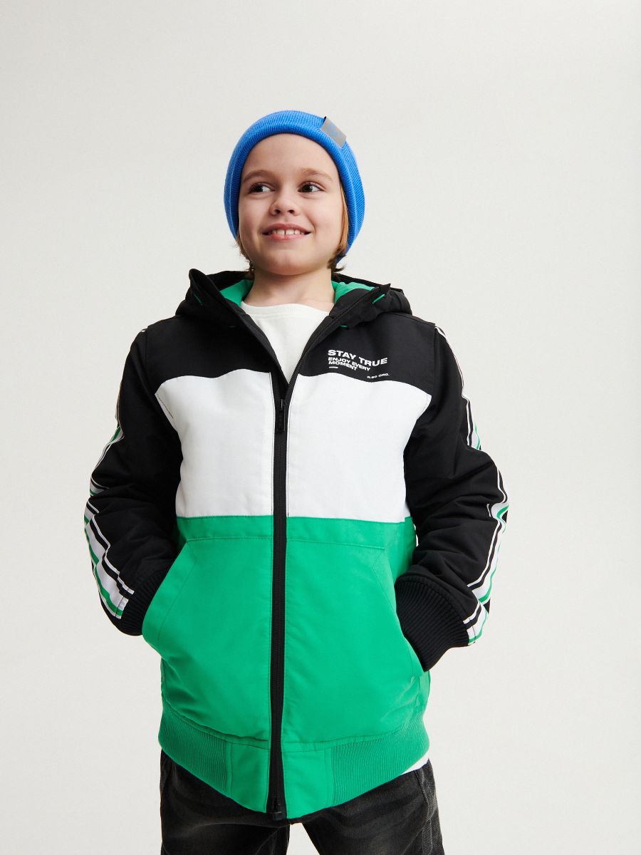 Insulated jacket with hood - fresh green - RESERVED - 11