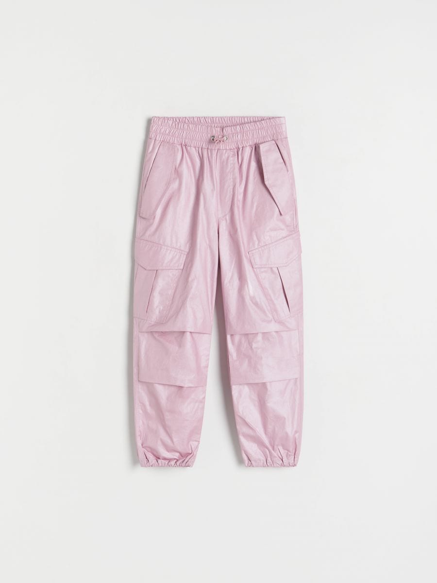 Pantalón parachute con bolsillos cargo - rosa - RESERVED