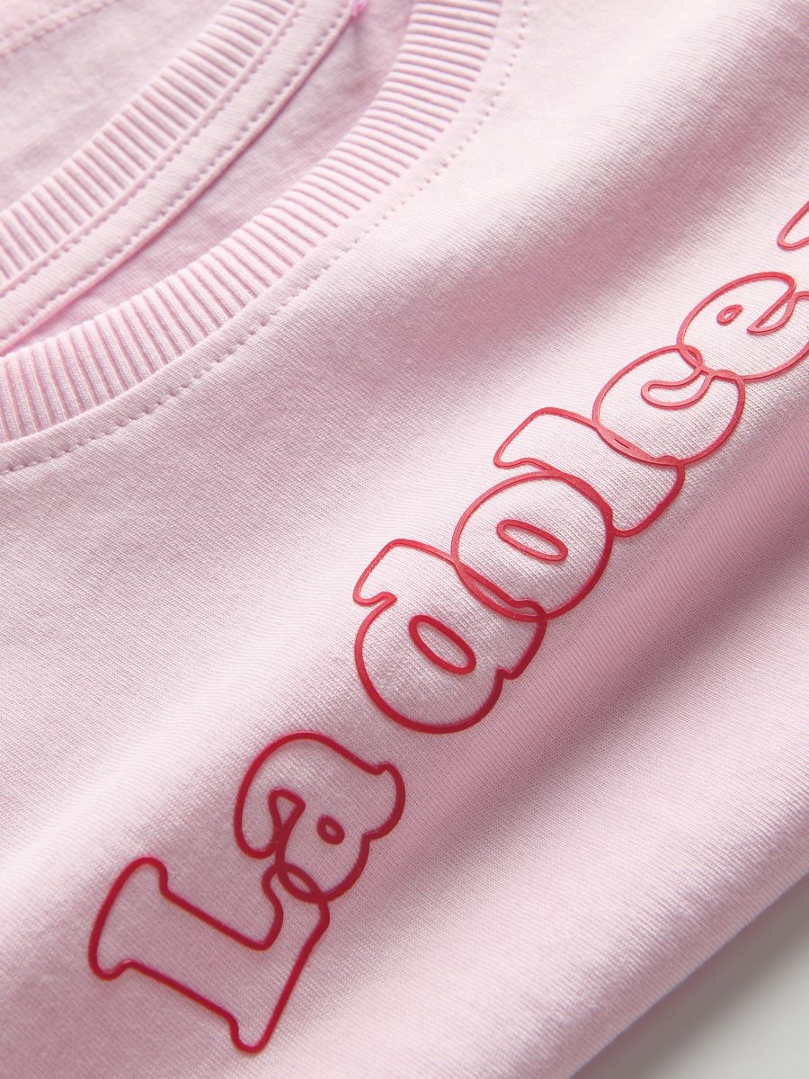 Cotton T-shirt with print - pink - RESERVED - 4