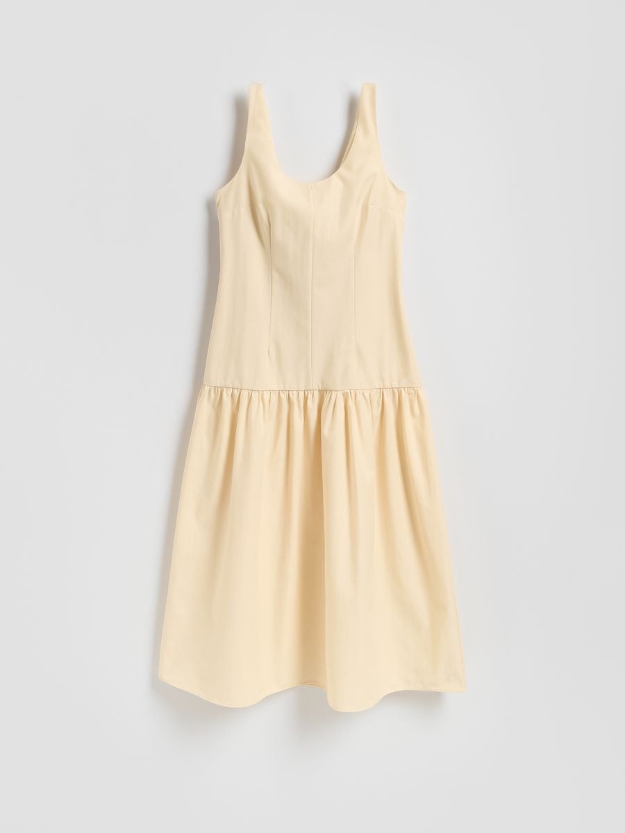 LADIES` DRESS - ΑΝΟΙΧΤΟ ΚΙΤΡΙΝΟ - RESERVED