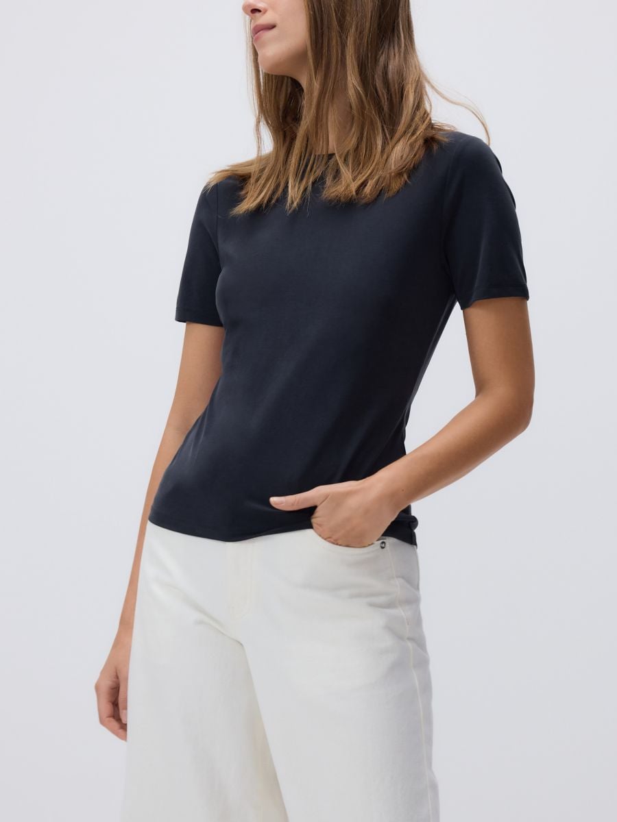 Modal blend T-shirt - dark grey - RESERVED