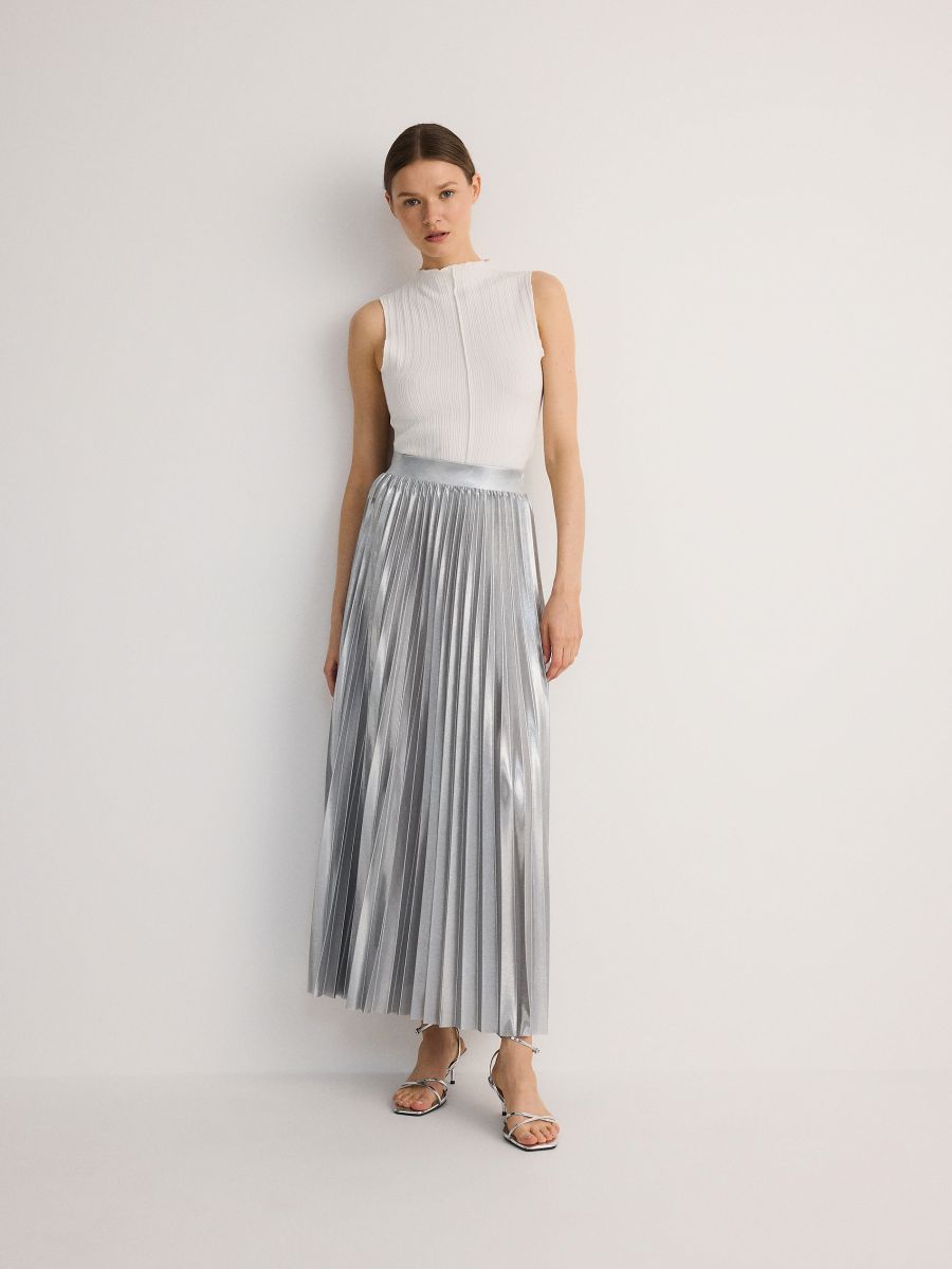 LADIES` SKIRT - silver - RESERVED