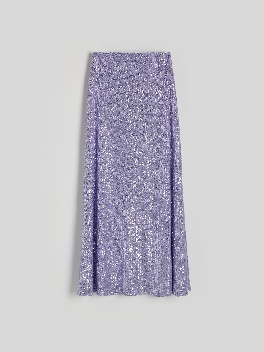 Jupe maxi à sequins - lavande - RESERVED - 4