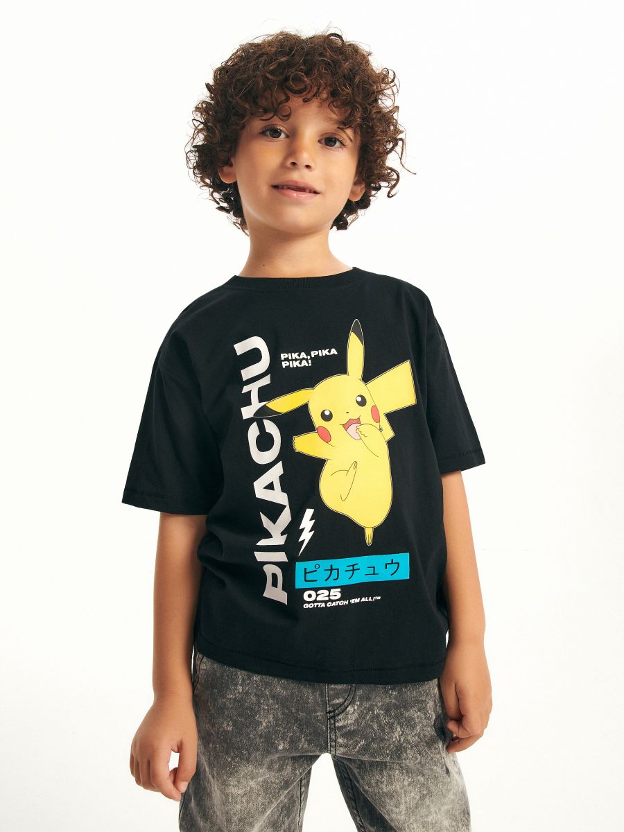 Tričko s potiskem Pokémon - černý - RESERVED