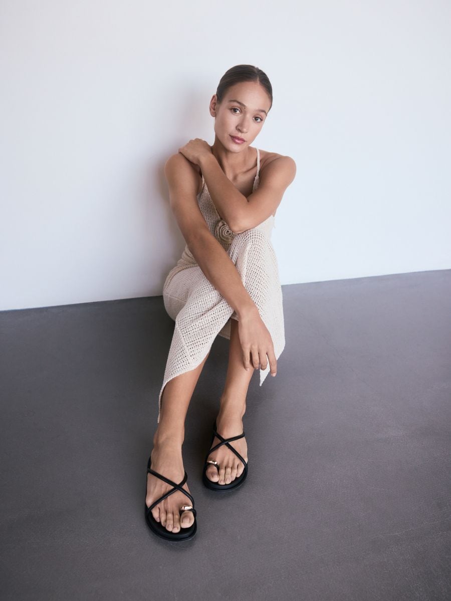 Sandals with decorative detail - black - RESERVED