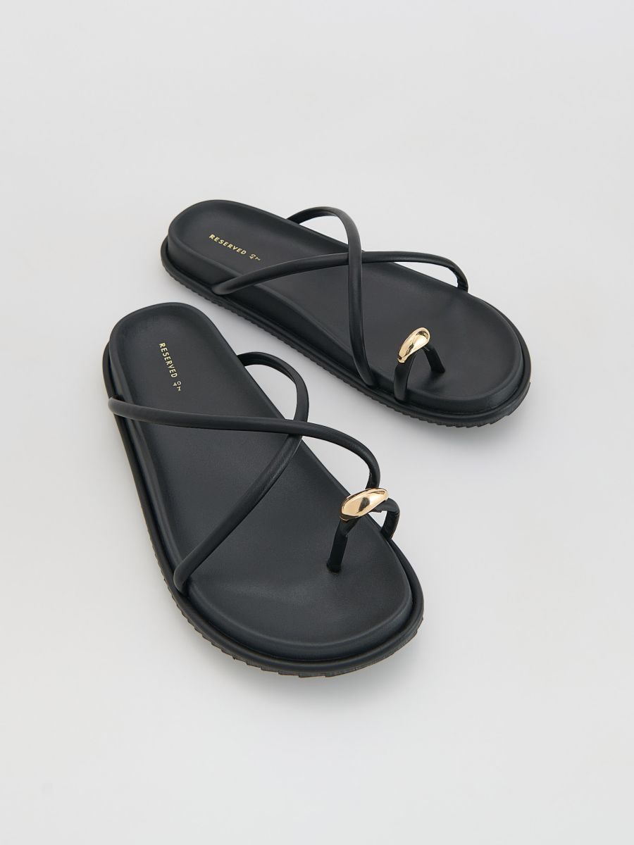 Sandals with decorative detail - black - RESERVED - 4