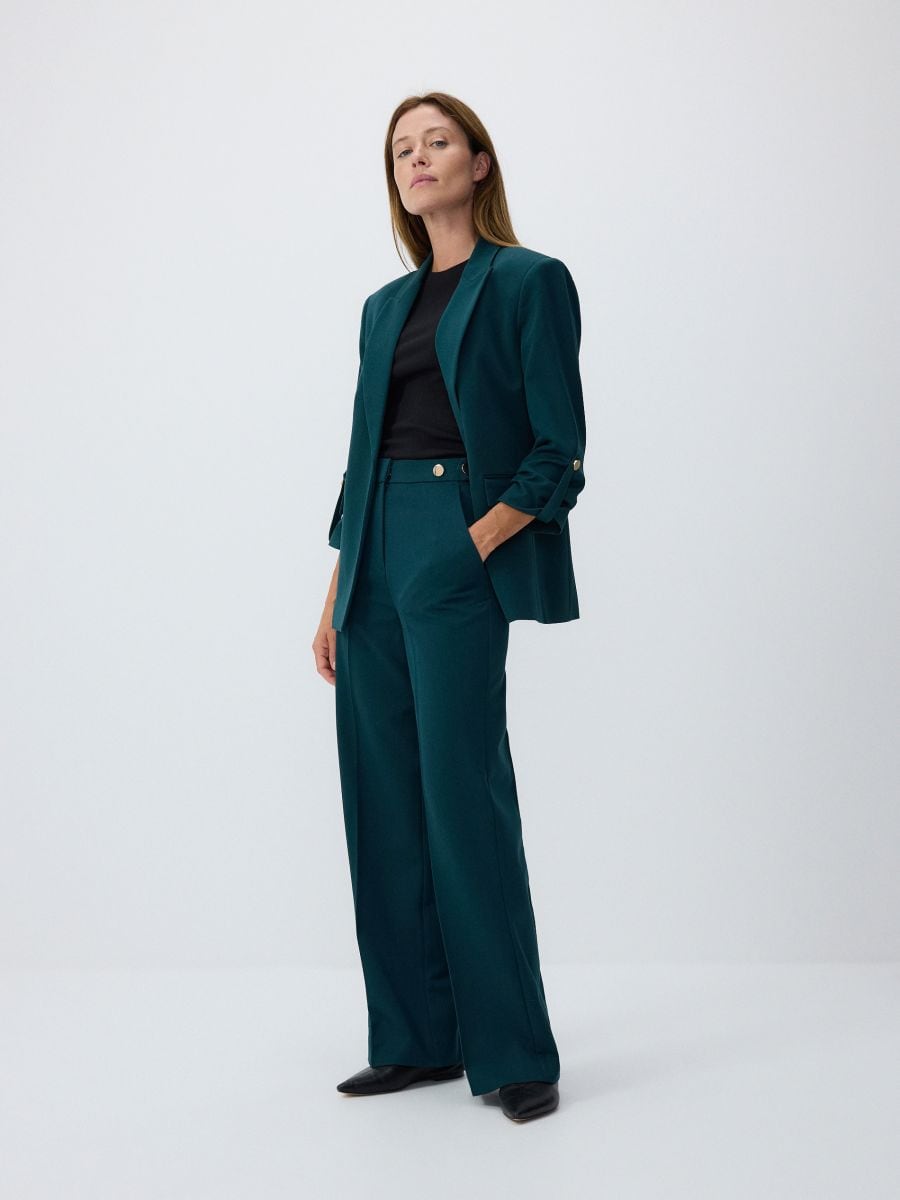 Green ladies trousers top