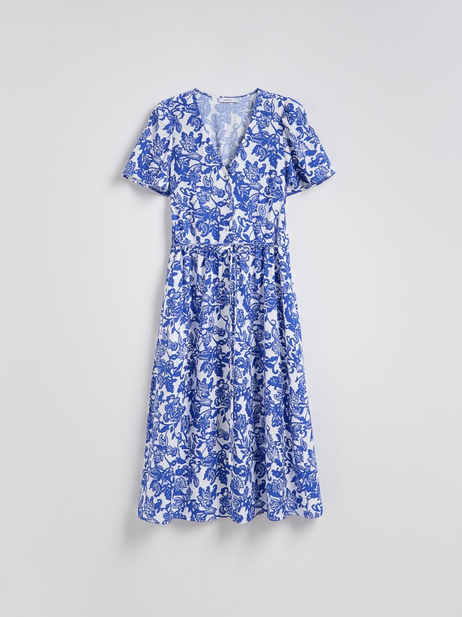 LADIES` DRESS - ΝΑΥΤΙΚΟ ΜΠΛΕ - RESERVED