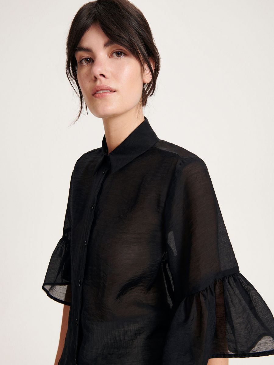 Top with frills - black - RESERVED - 3