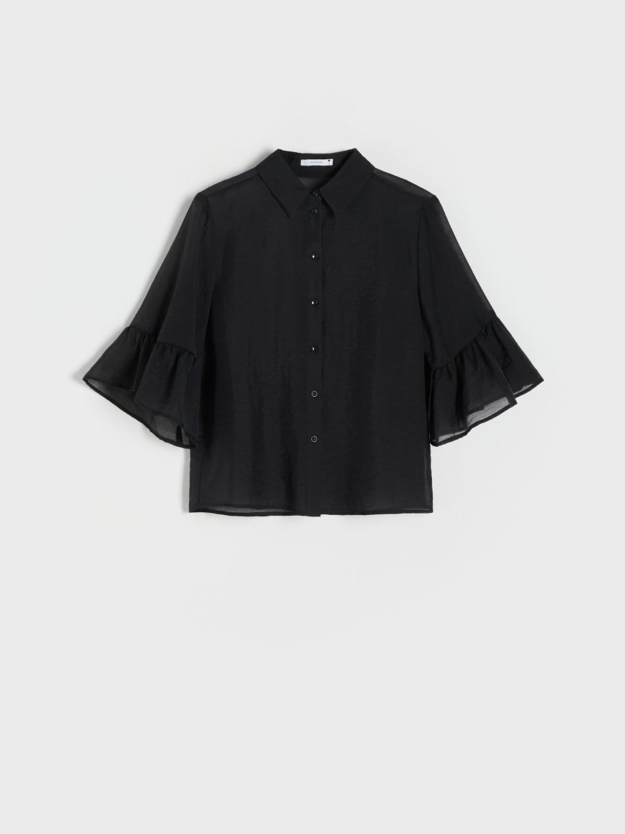 Top with frills - black - RESERVED - 4
