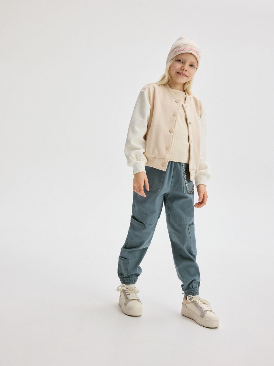 Trousers with chain detail - teal green - RESERVED - 5