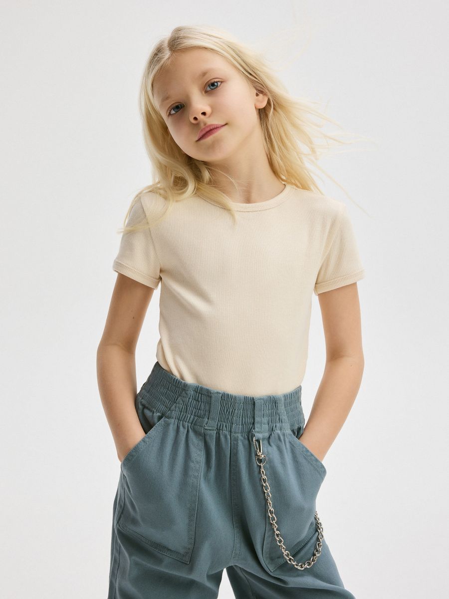 Trousers with chain detail - teal green - RESERVED - 6
