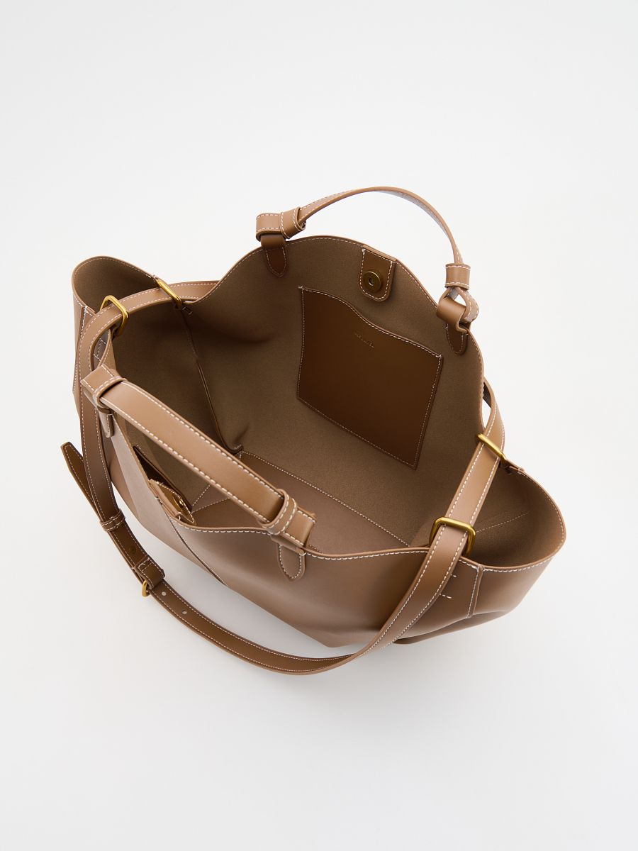 Torebka shopper - brązowy - RESERVED - 4