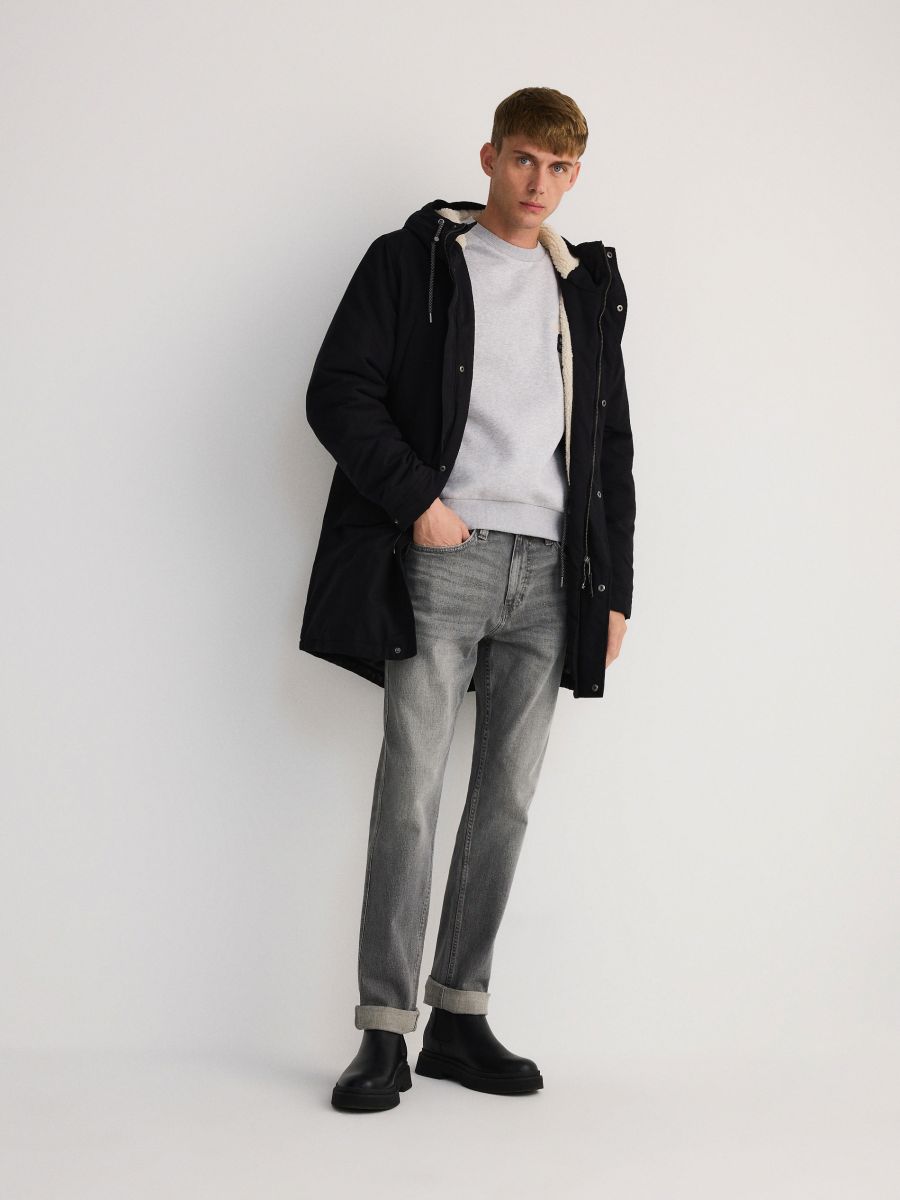 Insulated parka with hood - black - RESERVED - 4