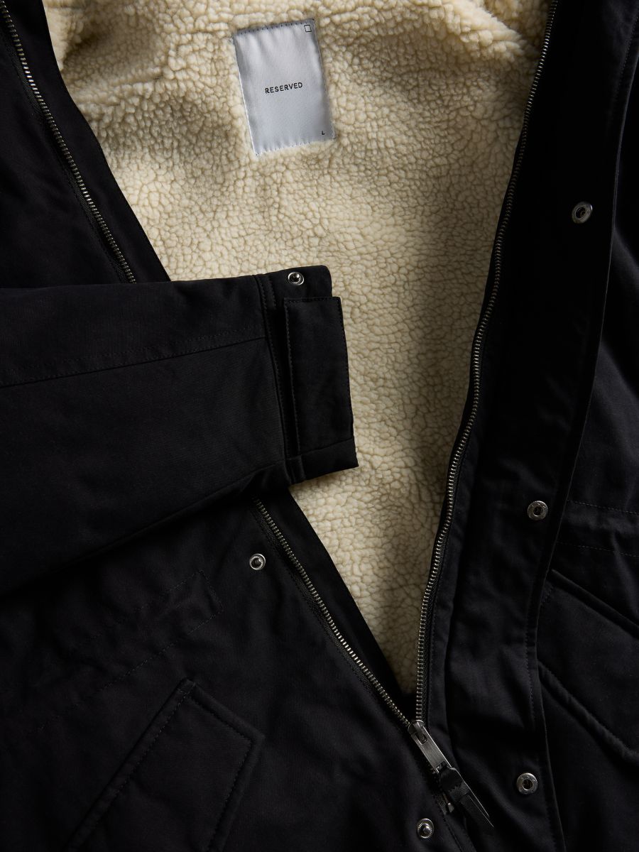 Insulated parka with hood - black - RESERVED - 6