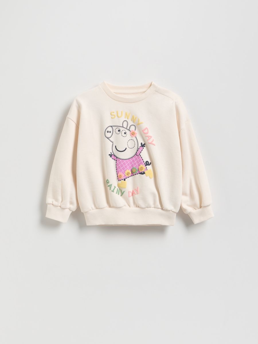 Peppa Pig cotton sweatshirt - cream - RESERVED